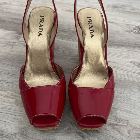 Prada Red Patent Leather Wedged (US7) - Picture 5 of 5